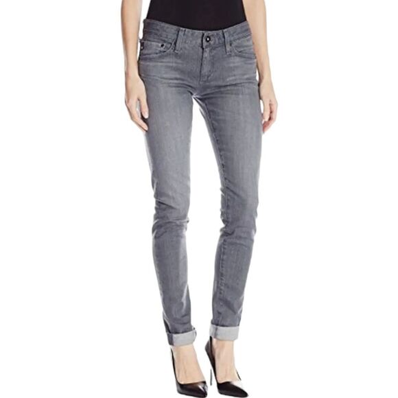 AG Adriano Goldschmied The Nikki Relaxed Skinny Grey Distressed US 24 - Picture 1 of 13